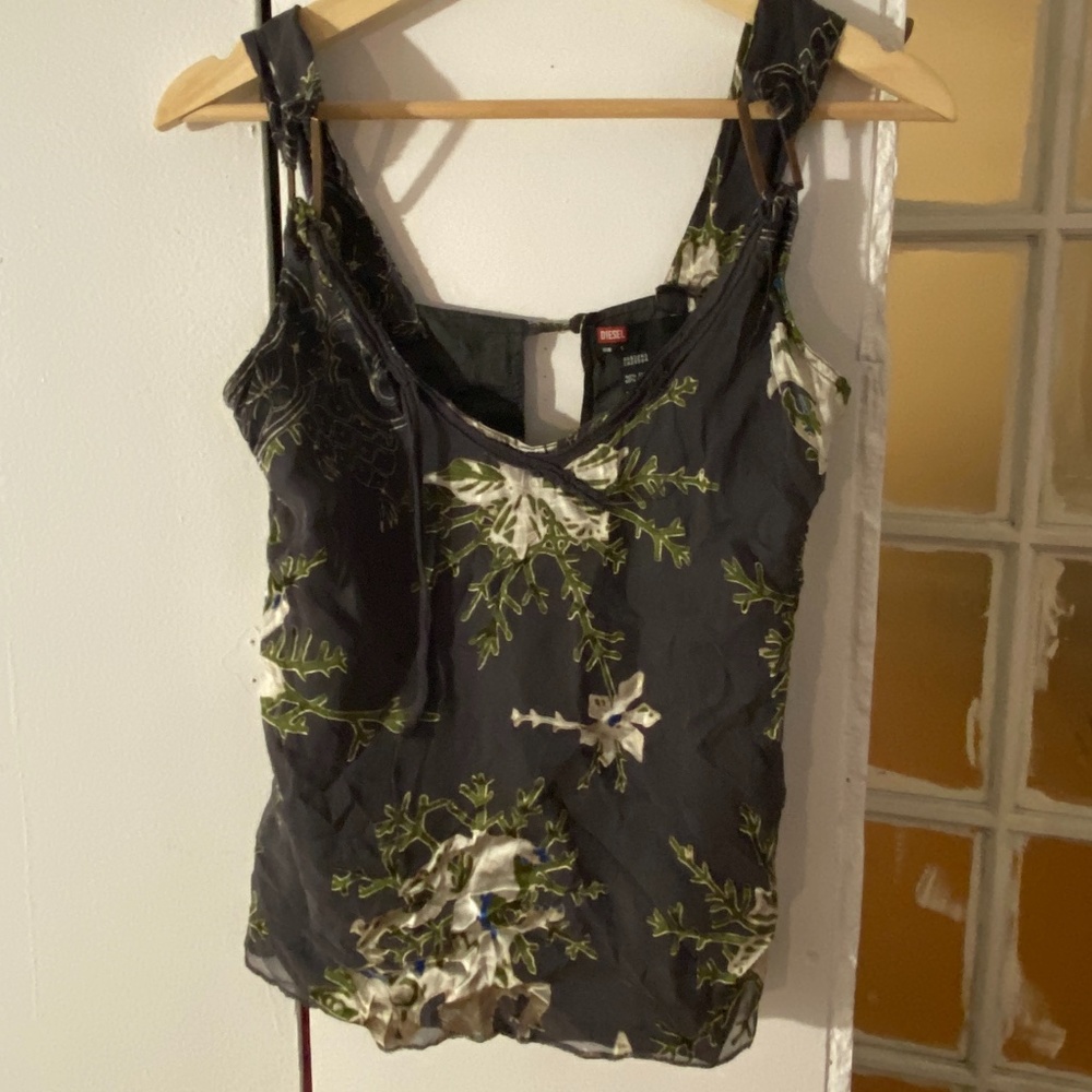 Y2K Diesel Silk Blend Top S - Picture 3 of 10